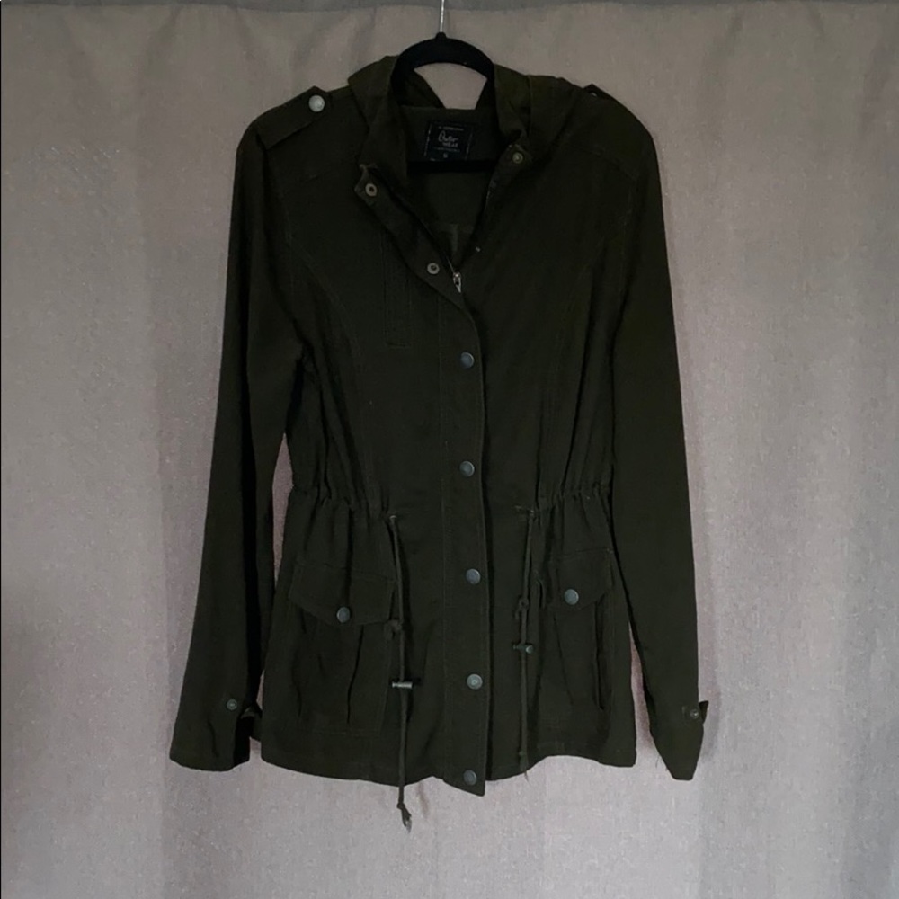 Hooded Utility Jacket Army Green